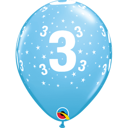 Blå stjerner 3 år - 6 stk
