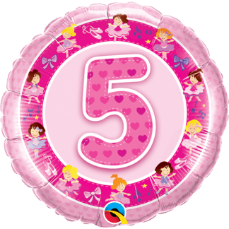 Pink ballerinaer 5 år - Giv en ballon