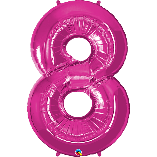Folie ballontal otte - Pink - Giv en ballon