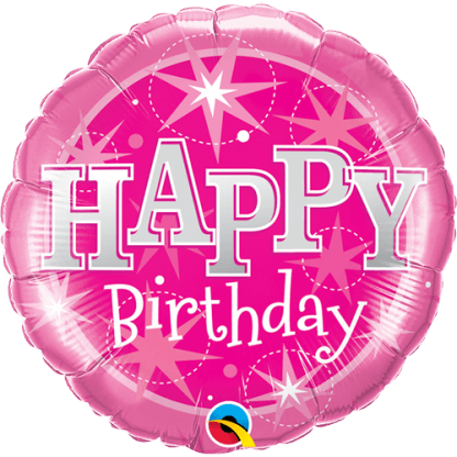 Happy birthday pink folie - Giv en ballon