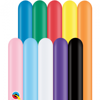 Traditional Blandede farver 260Q figurballoner - 100 stk