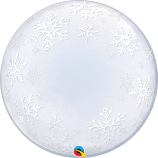 Deco bubble 24" - Frosty snowflakes