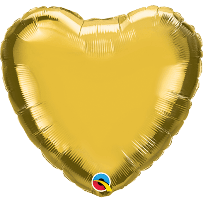 Folie hjerte guld - Giv en ballon