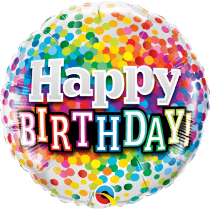 Happy birthday konfetti regnbue