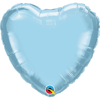 Folie hjerte lyseblå - Giv en ballon