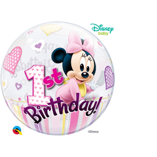 Første fødselsdag Baby minnie mouse - Giv en ballon