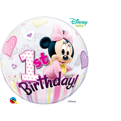 Første fødselsdag Baby minnie mouse - Giv en ballon