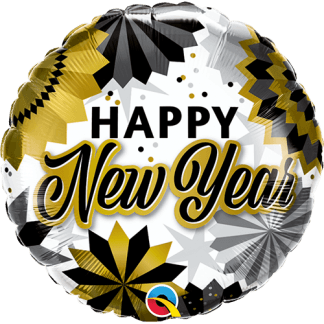 New year black and gold fans - Giv en ballon