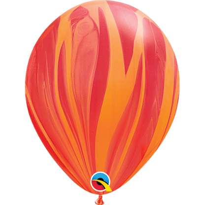 SuperAgate red orange rainbow 11" ballon