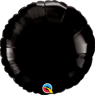 Onyx black - Rund 18” folie ballon - Giv en ballon