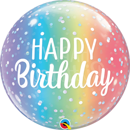 Happy birthday colorful bubble