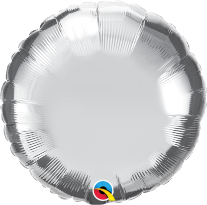 Silver - Rund 18” folie ballon - Giv en ballon