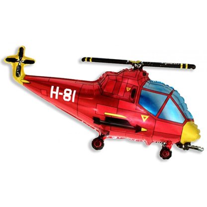 Rød helikopter