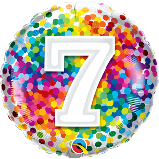 7 år konfetti - Giv en ballon