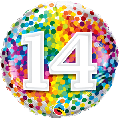 14 år konfetti - Giv en ballon