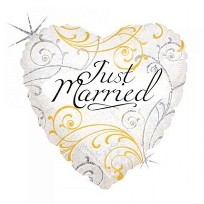 Just married folie hjerte - Giv en ballon