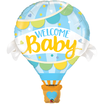 Welcome Baby Blue Balloon