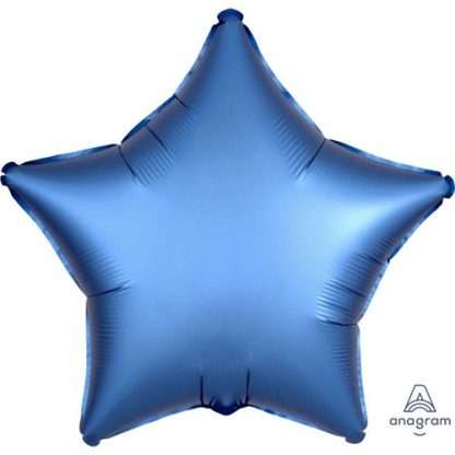 Stjerne folie ballon - azurblå