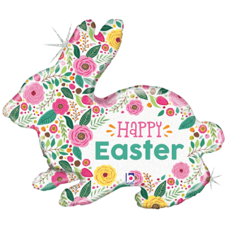 Spring Flowers Easter Bunny - Giv en ballon