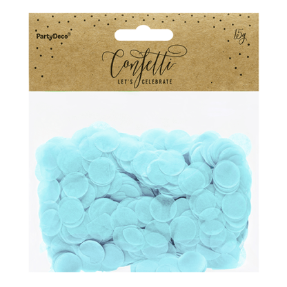 Lyseblå papirkonfetti - 15gr.