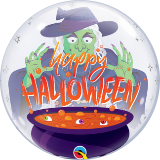 Happy halloween heks og gryde - Giv en ballon