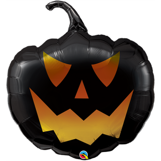 Sort halloween græskar - Giv en ballon