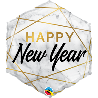 New year marble rectangles - Giv en ballon