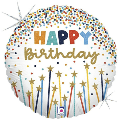 Happy birthday med stjernekaster - Giv en ballon