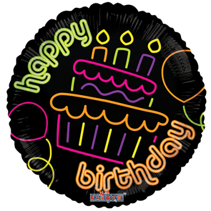 Neon birthday cupcake