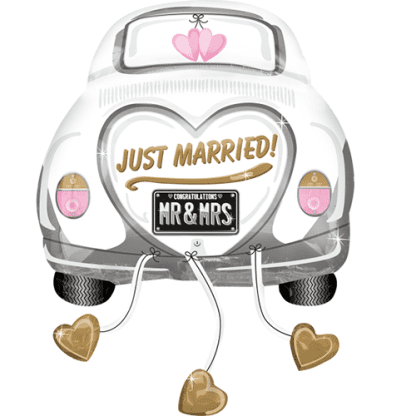 Just married bryllups bil - Giv en ballon