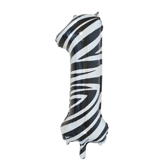 Folie tal 1 - Zebra - Giv en ballon