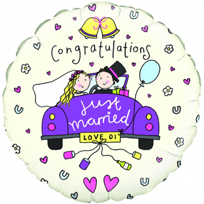 Congratulations just married - Giv en ballon
