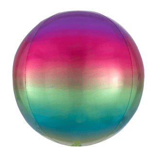 Ombré rainbow orbz ballon - Giv en ballon