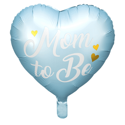 Mom to be - lyseblå - Giv en ballon