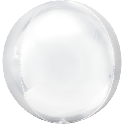 Hvid orbz ballon 38x40cm