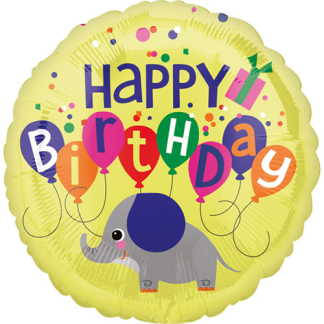 Happy birthday elefant - Giv en ballon