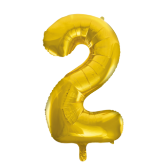 Folie tal 2 - Guld - Giv en ballon