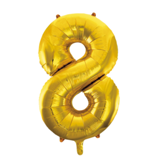 Folie tal 8 - Guld - Giv en ballon