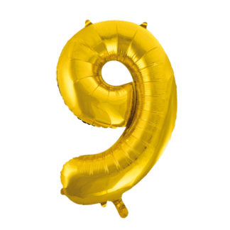 Folie tal 9 - Guld - Giv en ballon