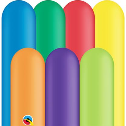 Carnival blandede farver 260Q figurballoner - 100 stk