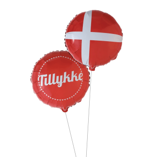 Tillykke dannebrog buket - Giv en ballon
