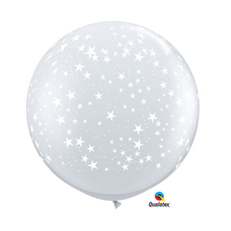 Diamond clear stars around 3′ ballon – 2 stk