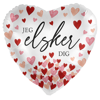 Jeg elsker dig med hjerter - Giv en ballon