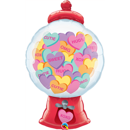 Candy hearts gumball machine - Giv en ballon