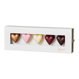 Xocolatl – Fyldte hjerter i chokolade 5stk