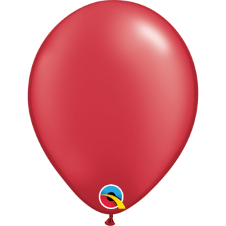 Pearl ruby red - Rund 5" ballon - 100 stk