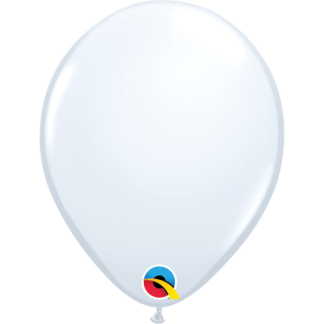 White - Rund 5" ballon - 100 stk