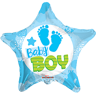 Baby boy footprints - Giv en ballon