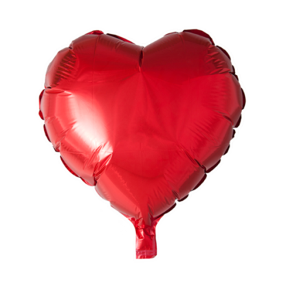 Folieballon hjerte rød
