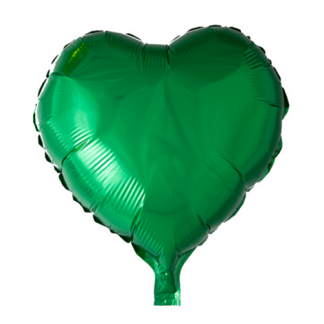 Folieballon hjerte grøn - Giv en ballon